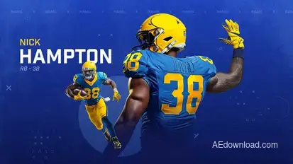 Football Player Introduction Transitions broadcast-packages template preview