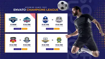 Football Promo Social Video V16 broadcast-packages template preview