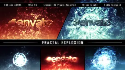 Fractal Explosion Logo Stings template preview