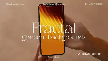 Fractal Gradient Background Pack for After Effects Elements template preview
