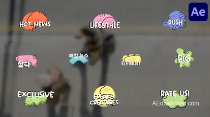 Freaky Creatures Titles | After Effects Titles template preview