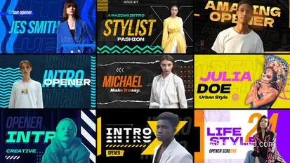 Freeze Frame Elements template preview