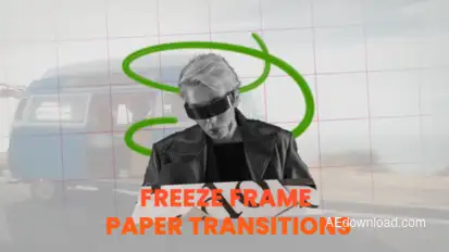 Freeze Frame Paper Transitions Openers template preview