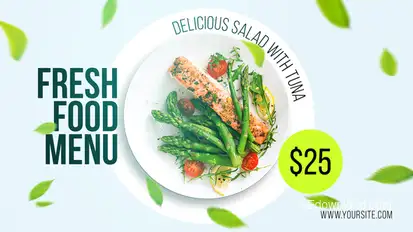 Fresh Food Menu – Online Delivery Product Promo template preview