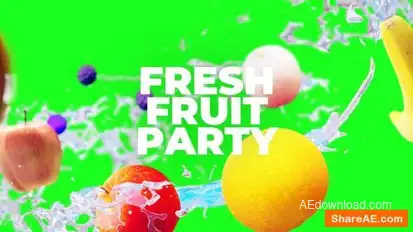 Fresh Fruit Intro Logo Stings template preview