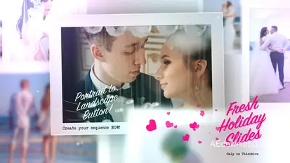 Fresh Holiday photography Slides v2 Video Displays template preview