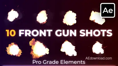 Front Gun Muzzle Flashes Elements template preview