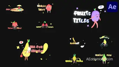 Fruits Titles | After Effects Titles template preview