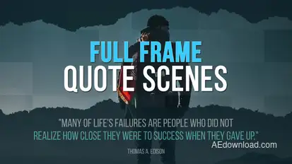 Full Frame Quote Scenes Titles template preview