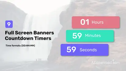 Full Screen Banners Countdown Timers Elements template preview