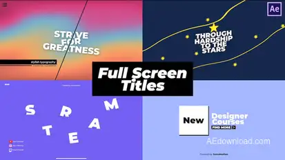 Full Screen Titles Titles template preview