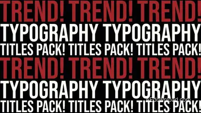 Fullscreen Typography | After Effects Titles template preview