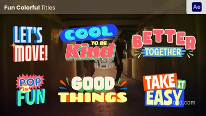 Fun & Colorful Titles Titles template preview