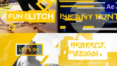 Fun Glitch for After Effects Openers template preview