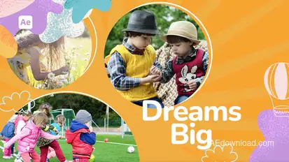 Fun Kids Slideshow for After Effects Video Displays template preview