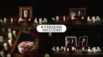 Funeral Memorial Card Pack V2 Video Displays template preview