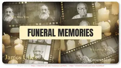 Funeral Tape - Memories Slideshow Video Displays template preview