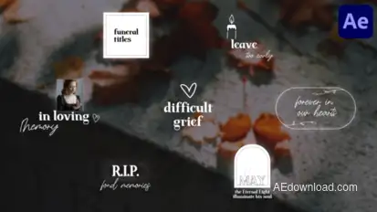 Funeral Titles for After Effects Titles template preview