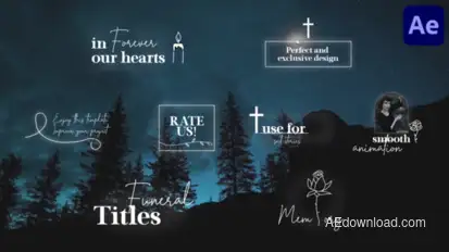 Funeral Titles for After Effects Titles template preview