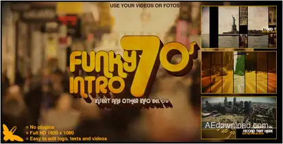 Funky Intro Video Displays template preview