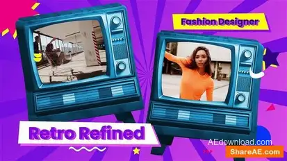 Funky Retro TV Promo Openers template preview