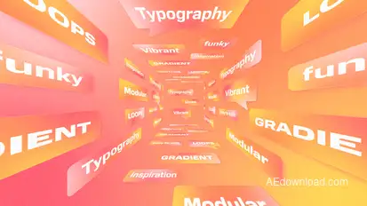 Funky Typography Loops Video Displays template preview