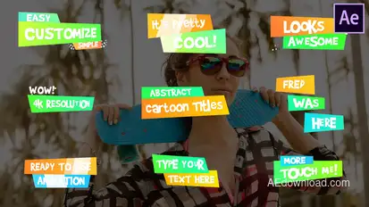 Funny Cartoon Titles | After Effects Titles template preview