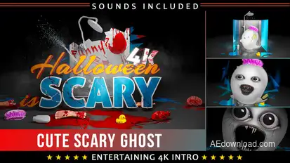 Halloween Jump Scare Logo Intro Openers template preview