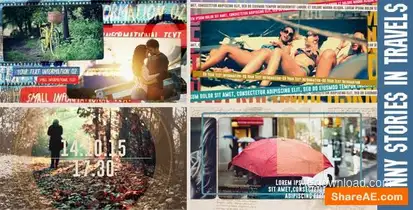 Videohive Funny Stories In Travels Video Displays template preview