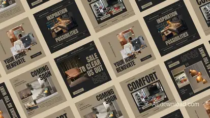 Furni Interior Instagram Posts Product Promo template preview