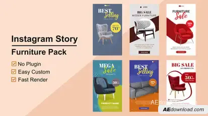 Furniture Instagram Stories V11 Product Promo template preview