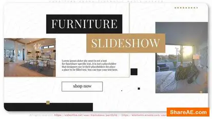 Furniture Promo Cinematic Media Opener Openers template preview