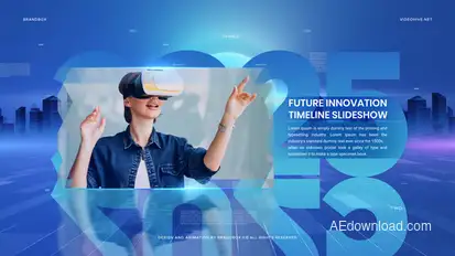 Future Innovation Timeline Slideshow Openers template preview