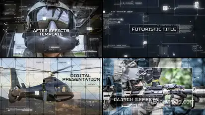 Futuristic Action Trailer Video Displays template preview