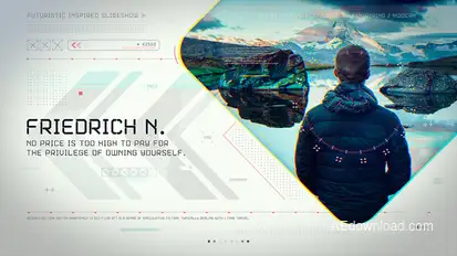 Futuristic Inspired Slideshow Video Displays template preview