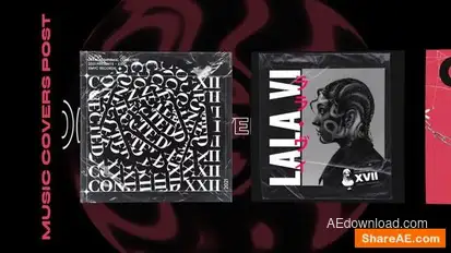 Futuristic Music Covers Post Openers template preview