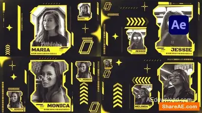 Futuristic Team Openers template preview