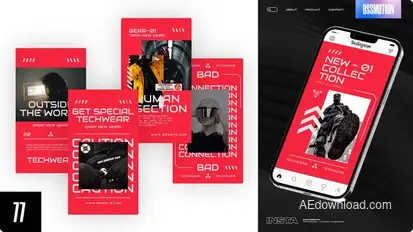 Futuristic Techwear Reels Product Promo template preview