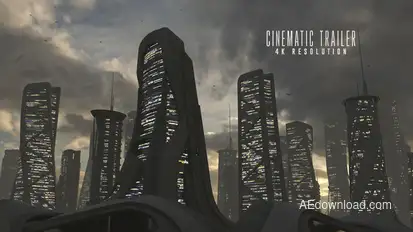 Futuristic Trailer Video Displays template preview