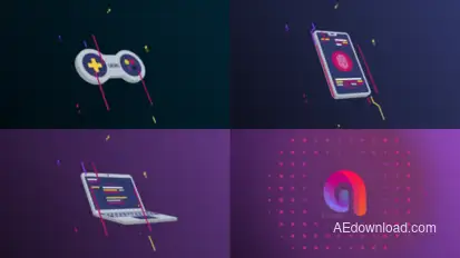 Tech Logo Opener – Futuristic Gadget Reveal for Digital Media, Promos & Brand Presentations Logo Stings template preview