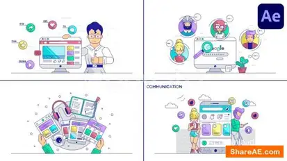 Gadgets Analytics And Smm Explainers for After Effects Openers template preview