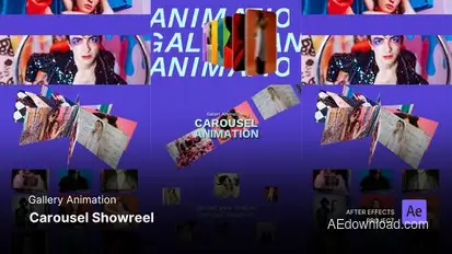 Gallery Animation - Carousel Showreel After Effects Template Openers template preview