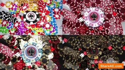 Gambling Chips Logo Reveal Logo Stings template preview