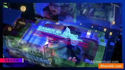 Gamer Intro/ Playstation 5/ Cyber Sport/ Hi-Tech/ 3D Glitch/ HUD UI/ Streamer/ CS GO/ FPS/ VR/ 4K/ I Openers template preview