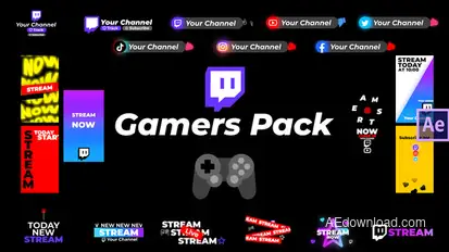Gamers Pack Titles template preview