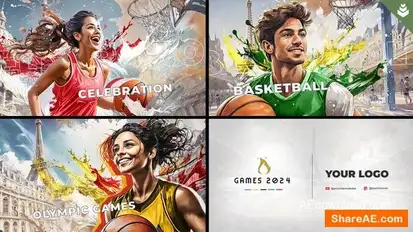 Games 2024 Basketball Openers template preview