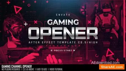 Gaming Channel Opener Openers template preview