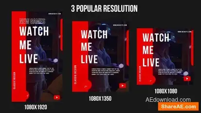 Gaming Instagram Storis Openers template preview