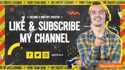 Gaming Youtube Blog Intro Openers template preview