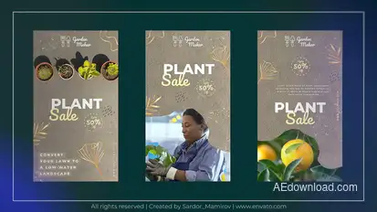 Garden Instagram Story Video Displays template preview